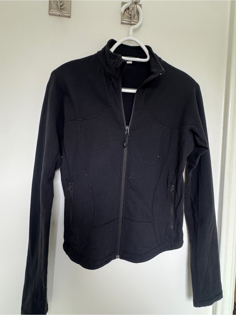 lululemon athletica Black Zip-Up Fleece Jacket